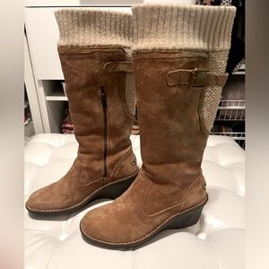 UGG Australia Women’s Knee High Wedge Suede Boots